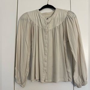 Cream colored peasant top